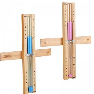 Zegar klepsydry sauny, klepsydra w saunie, sprzęt do sauny 15 -minutowy drewniany zegar klepsydry zegar piasku do sauny spa