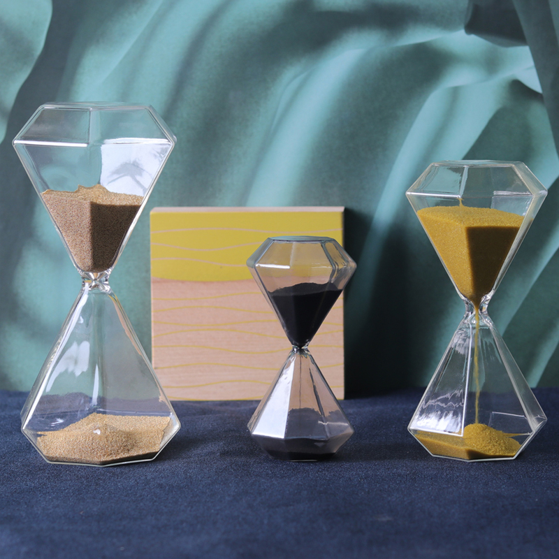 Hurtownia 5 15 30 minut Kreatywna dekoracje domu ozdoba Gold Sand Diamond Hourglass Glass Timer